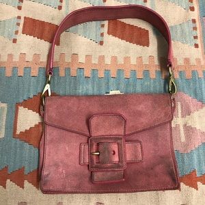 Miu Miu buckle Bag Pink Suede